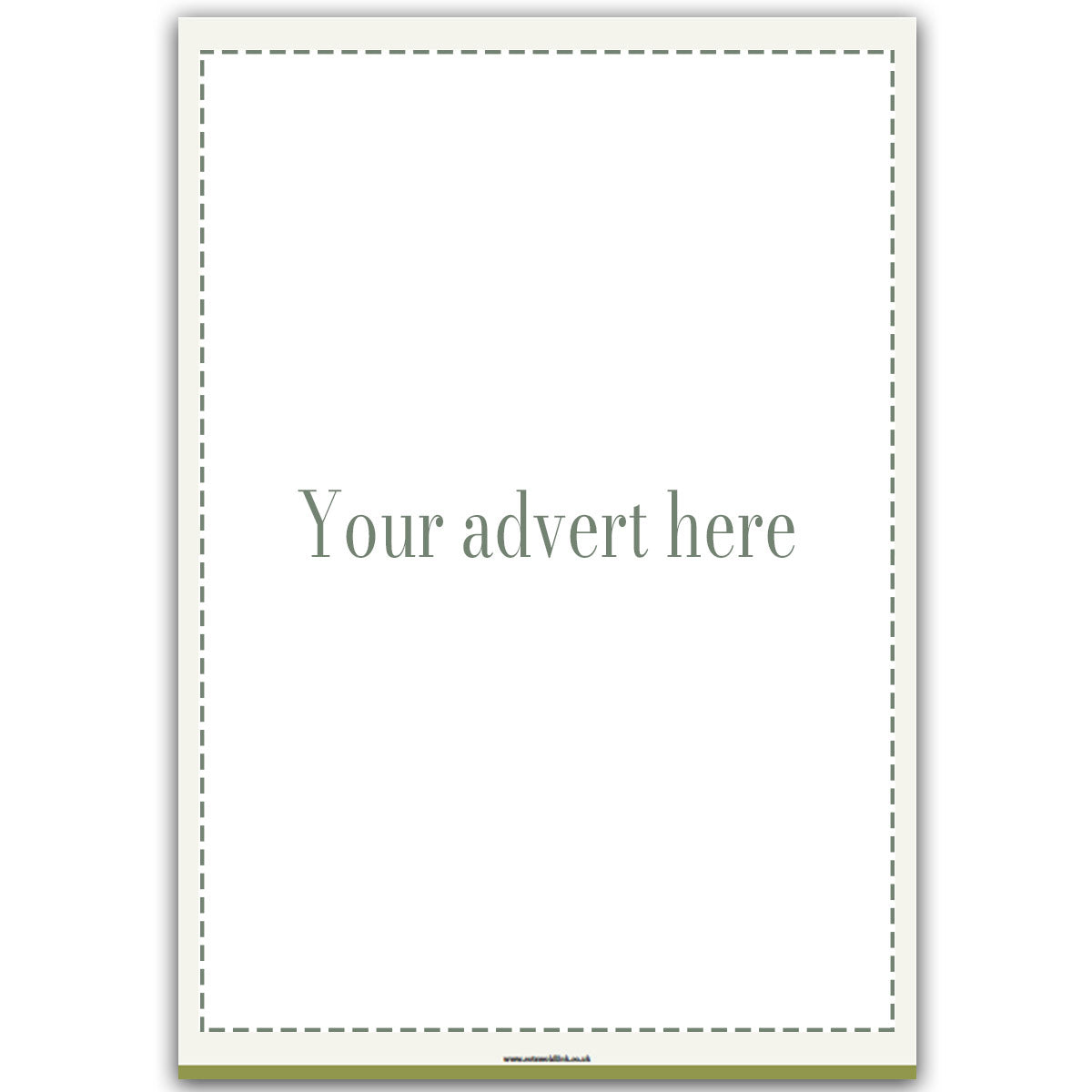 Back Cover Full Page Advert