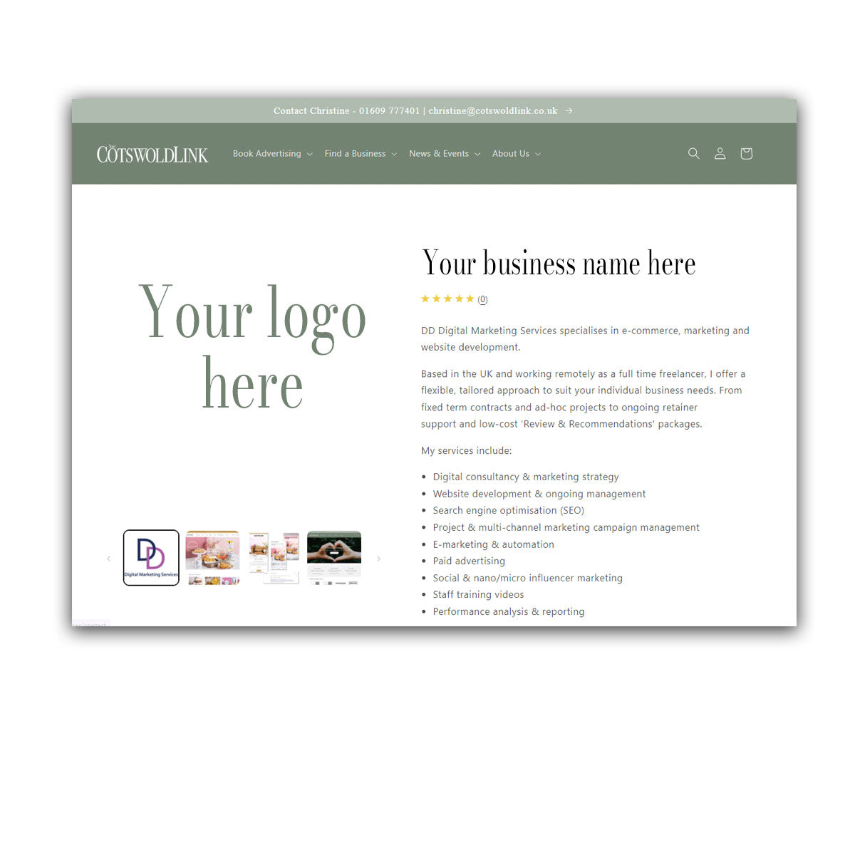 Standard Online Business Listing