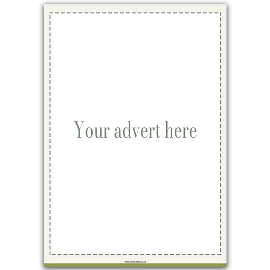 Back Cover Full Page Advert